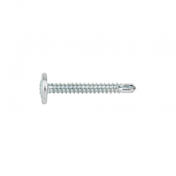 TORNILLO AUTOTALADRANTE 4,2 X 32 CABEZA ALOMADA BAJA CON ARANADELA ESTAMPADA ZINCADO BLANCO PACK 500 UD.
