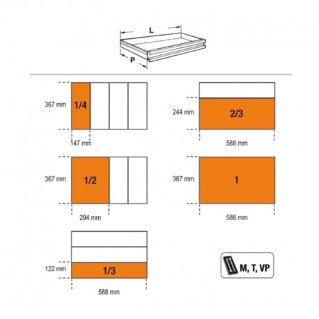 Planos cajonera movil RSC24AXL