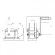 Plano cabestrante cable 5 metros 600 kg carga