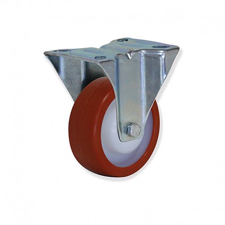 ROTANTE FIJO CON PLETINA DE POLIURETANO 125 MM DE USO INDUSTRIAL CON CAPACIDAD DE CARGA DE HASTA 200 KG