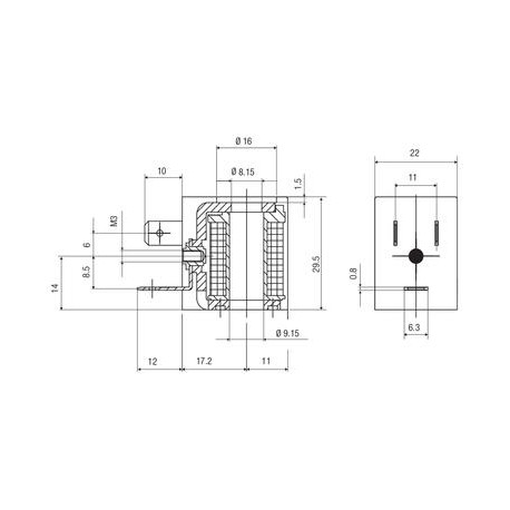 BOBINA 22MM PARA ELECTROVÁLVULAS REF. SOLX1 AIGNEP