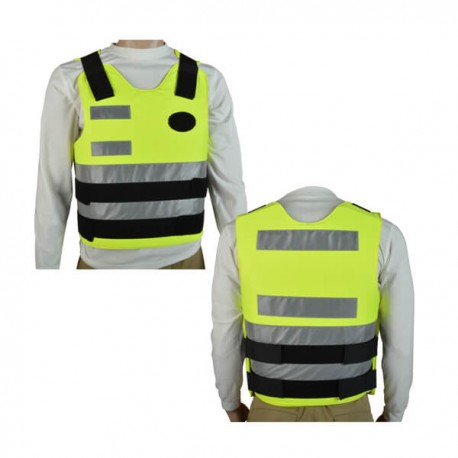 CHALECO ALTA VISIBILIDAD ANTICORTE Y ANTIPINCHAZO AMARILLO VARIAS TALLAS REF 76607 PIELCU