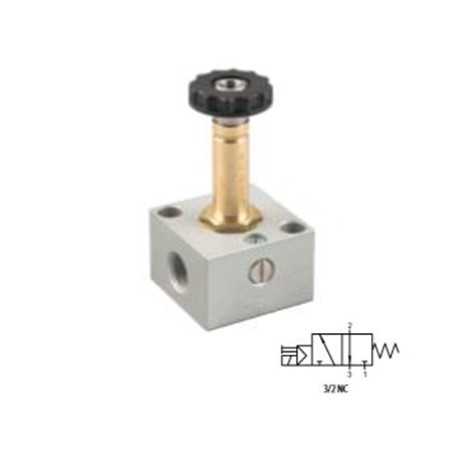 ELECTROVÁLVULA CON COMANDO MANUAL PARA VACÍO 3/2 VÍAS REF. 07V Y0 3 NC AIGNEP