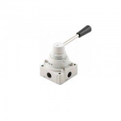 VÁLVULA MANUAL 4/3 VÍAS ROTATIVAS 3 POSICIONES ESTABLES REF. 12V1 L2 6 CC AIGNEP