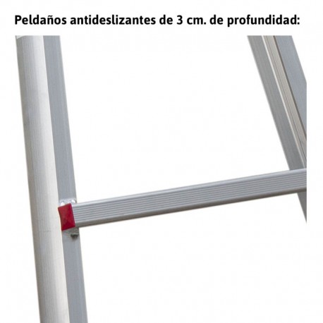 Peldaño de la escalera con protector