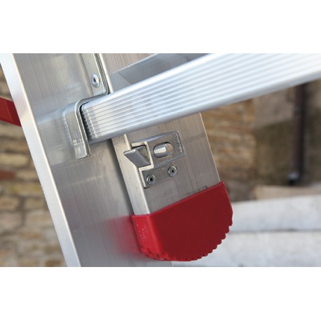 EN1400 | Escalera multiuso de 2 tramos con peldaños cómodos,Peldaños 7+8