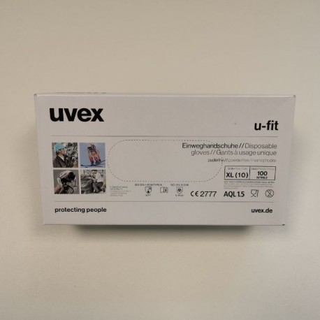 GUANTE NITRILO AZUL SIN POLVO CAJA 100 UDS