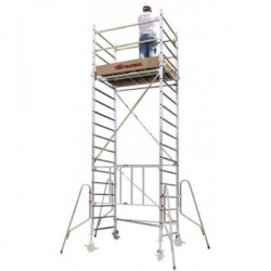 RAPIDO 180 | Andamio de aluminio con ruedas y plataforma de 180x105 cm., Altura Total Estructura H400CM