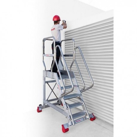 ESCALERA DE ALUMINIO CON PLATAFORMA Y INCLINACIÓN A 60º REF. SY60 FARAONE