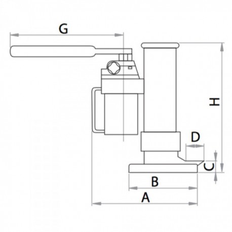 GATO HIDRÁULICO CON PIE DE ELEVACIÓN GH CARGO GAYNER