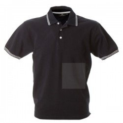 POLO MANGA CORTA STOCCADA NEGRO REF.988983 JRC