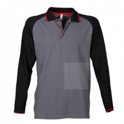 POLO MANGA LARGA DETROIT GRIS-BLANCO REF.993291 JRC