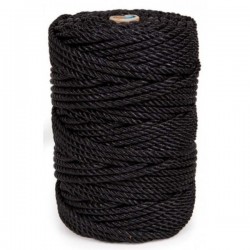 BOBINA DE CUERDA CABLEADA DE POLIETILENO 200M NEGRA VARIAS MEDIDAS ROMBULL