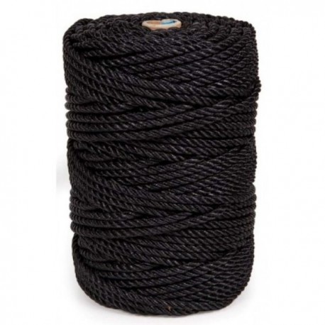 BOBINA DE CUERDA CABLEADA DE POLIETILENO 200M NEGRA VARIAS MEDIDAS ROMBULL