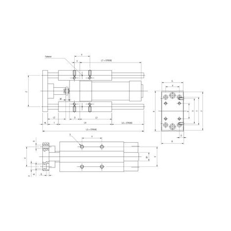 UNIDAD DE GUIADO Ø 50 REF. VLCHB AIGNEPVARIAS MEDIDAS