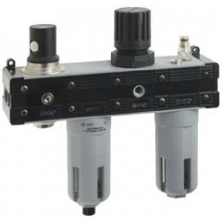 VÁLVULA DE CORTE + FILTRO + REGULADOR +LUBRICADOR PARA FRL TAMAÑO V+F+R+L1 REF. T210 AIGNEP