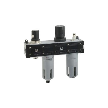 VÁLVULA DE CORTE + FILTRO + REGULADOR +LUBRICADOR PARA FRL TAMAÑO V+F+R+L3 REF. T210 AIGNEP