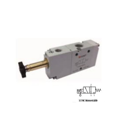 ELECTROVÁLVULA MONOESTABLE CON RETORNO MUELLE 3/2 VÍAS REF. 01V A0 3 NC AIGNEP
