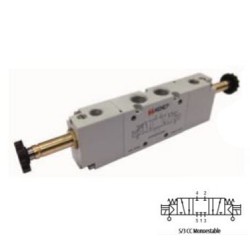 ELECTROVÁLVULA MONOESTABLE CON RETORNO MUELLE 5/3 VÍAS REF. 01V A0 7 CC AIGNEP