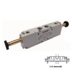 ELECTROVÁLVULA MONOESTABLE CON RETORNO MUELLE 5/3 VÍAS REF. 01V A0 7 PC AIGNEP