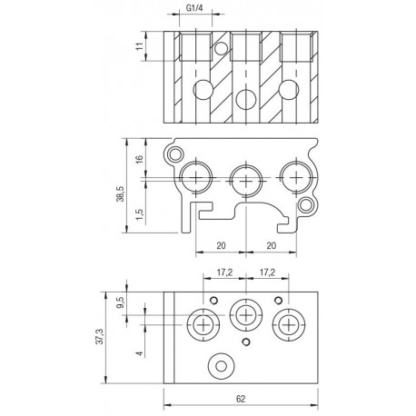 TERMINAL POSTERIOR CON BASE INTEGRADA REF. 01VB2 AIGNEP