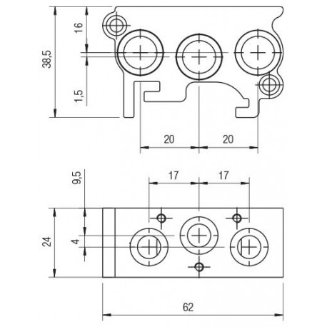 BASE MODULAR INTERMEDIA REF 01VB3 AIGNEP