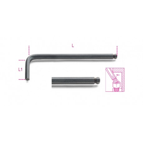 LLAVE MACHO HEXAGONAL CABEZA ESFÉRICA BRUÑIDA BETA REF.96BP
