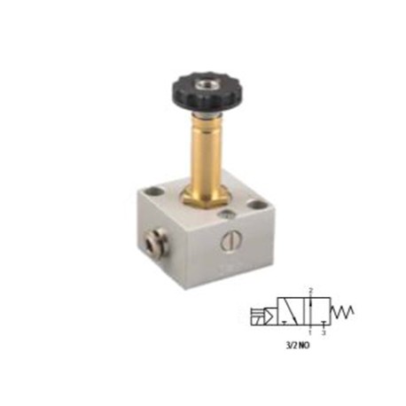 ELECTROVÁLVULA CON COMANDO MANUAL 3/2 VÍAS REF. 07V S0 3 NO AIGNEP