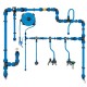 TUBO ALUMINIO AIRE JENDER 4 METROS ELECTROPINTADO AZUL RAL- 5016