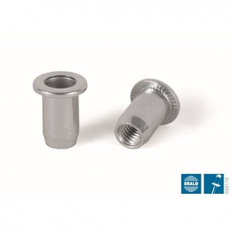 TUERCA LISA REMACHABLE CABEZA ANCHA DE FONDO ABIERTO VARIAS MEDIDAS (CAJA)