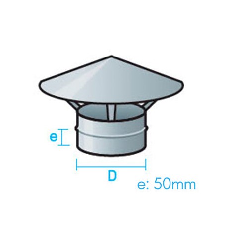 SOMBRETE CHINO CHAPA GALVANIZADA
