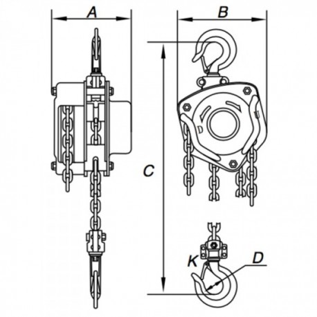 POLIPASTO MANUAL A CADENA PMC CARGO GAYNER