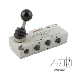 VÁLVULA MANUAL 5/2 VÍAS BIESTABLE REF. 1VL1 5 AIGNEP