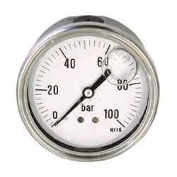 MANÓMETRO POSTERIOR GLICERINA CAJA INOXCON ROSCA DE 1/4 - DIÁMETRO EN Ø63 REF.MGP AIGNEP