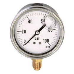 MANÓMETRO RADIAL GLICERINA CAJA INOX CON ROSCA DE 1/2 - DIÁMETRO EN Ø100 REF. MGR AIGNEP
