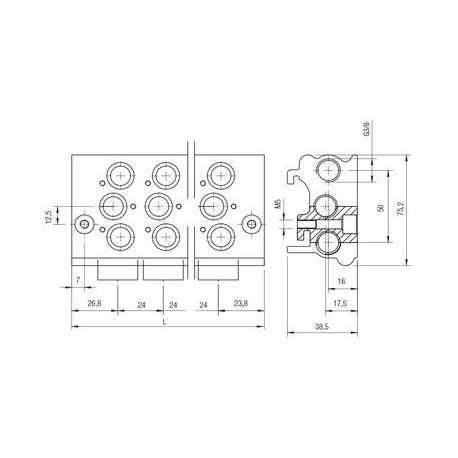 BASE MÚLTIPLE 1/4 REF. 01VB01 AIGNEP