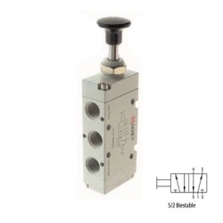 VÁLVULA MANUAL 5/2 VÍAS BIESTABLE REF. 1VT1 5 AIGNEP