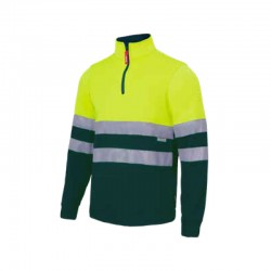 SUDADERA BICOLOR CON CREMALLERA REF.305701 VARIAS TALLAS Y COLORES