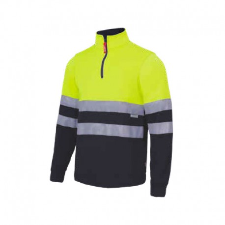 SUDADERA BICOLOR CON CREMALLERA REF.305701 VARIAS TALLAS Y COLORES