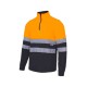 SUDADERA BICOLOR CON CREMALLERA REF.305701 VARIAS TALLAS Y COLORES
