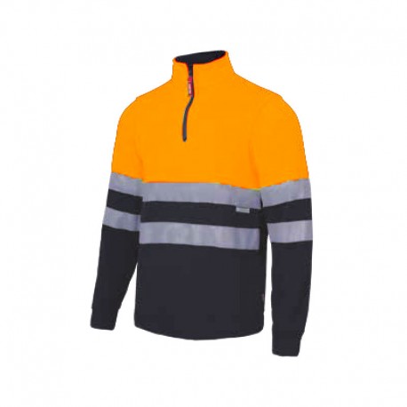 SUDADERA BICOLOR CON CREMALLERA REF.305701 VARIAS TALLAS Y COLORES