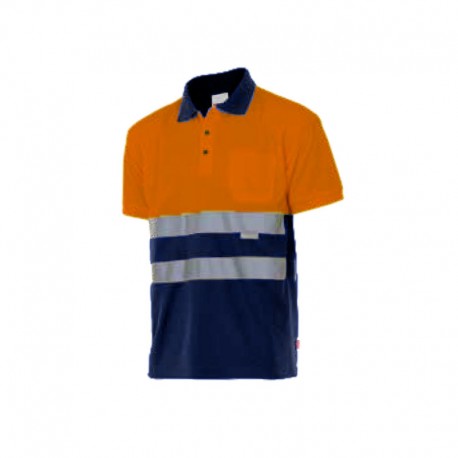POLO ALTA VISIBILIDAD BICOLOR MANGA CORTA REF.173 VELILLA