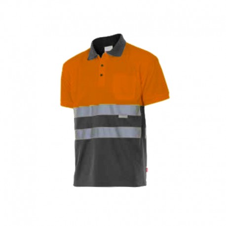 POLO ALTA VISIBILIDAD BICOLOR MANGA CORTA REF.173 VELILLA