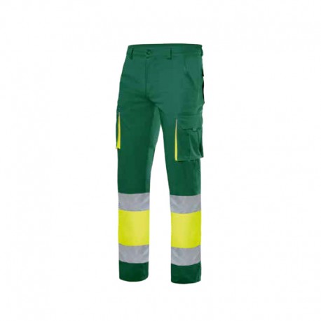 PANTALÓN ALTA VISIBILIDAD BICOLOR MULTIBOLSILLOS REF.303002S VELILLA
