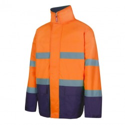 PARKA ALTA VISIBILIDAD BICOLOR AZUL/NARANJA FLÚOR REF 306002 VARIAS TALLAS