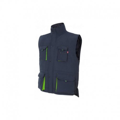 CHALECO ACOLCHADO BIC. AZUL NAVY/VERDE LIMA VARIAS TALLAS 205902