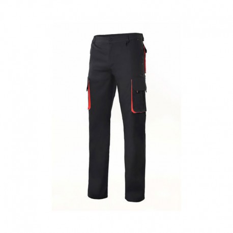 PANTALÓN STRETCH BIC. NEGRO/ROJO VARIAS TALLAS 103024S