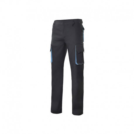 PANTALÓN STRETCH BIC. NEGRO/CELESTE VARIAS TALLAS 103024S
