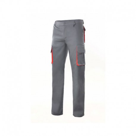 PANTALÓN STRETCH BIC. GRIS/ROJO VARIAS TALLAS 103024S