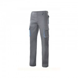 PANTALÓN STRETCH BIC. GRIS/CELESTE VARIAS TALLAS 103024S